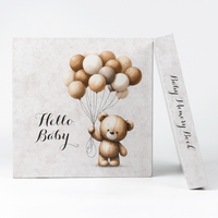 Journal de souvenirs de la première année de bébé avec logo personnalisé, couverture rigide, cadeau idéal pour les nouvelles mamans - Livre de journal de naissance imprimé