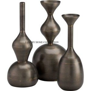 Ensemble de 3 tailles différentes en aluminium décoration de table trompette moderne nouveauté mariage et événements fête Ware fleur trompette - Product Image 1
