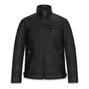 แจ็กเก็ตหนังไซส์ใหญ่พิเศษสำหรับฤดูหนาวเสื้อโค้ทลำลองแจ็คเก็ตหนังสำหรับผู้ชาย - Product Image 1