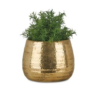 Jardinière en métal forme ronde intérieur extérieur décoratif martelé fini maison balcon jardinière en métal pour décor de jardin - Product Image 1