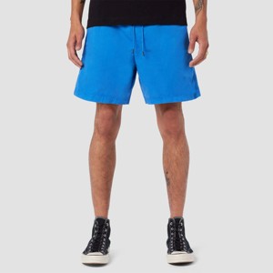 Pantalones cortos azules con cordón para correr para hombre-Pantalones cortos atléticos ligeros con cintura ajustable, perfectos para correr, entrenar, - Product Image 1