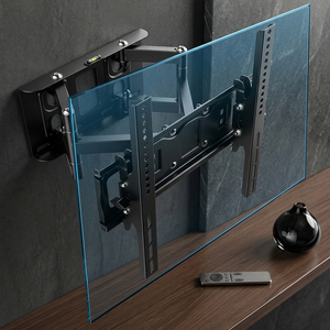 Supporto TV in Acciaio Rinforzato per TV da 23 a 65 Pollici, Braccio Doppio Inclinabile e Girevole, Distanza da 120 cm al Muro, Staffa LCD con Carrello - Product Image 2