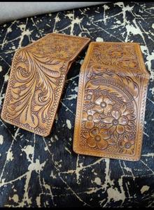 Genuine Leather High Quality Full Grain Aniline Leather Long Flowers RFID Blocking Waterproof Customized Color Size Branding - Product Image 2