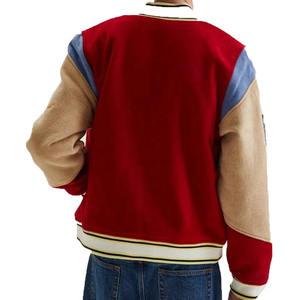 แจ็กเก็ตทีมโรงเรียนของผู้ชายพร้อมโลโก้ด้านหน้ากันน้ำและหนังมีฮู้ดปรับแต่งได้สำหรับใช้ในกีฬาแฟชั่น - Product Image 6