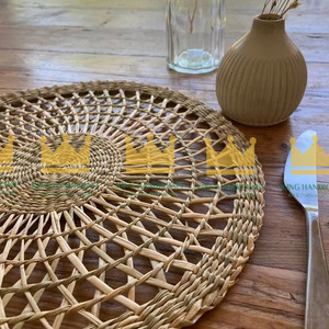 Vietnam fait à la main bambou rotin tissé plateau poignées plateau de cuisine écologique pour la maison hôtel Restaurant utiliser tapis tampons en gros - Product Image 3