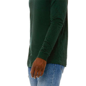 Camiseta de manga larga de Triblend Unisex, Camiseta de algodón 50% rayón 25% poliéster 25% Airlume peinado y anillo, esmeralda de 3,8 oz - Product Image 5