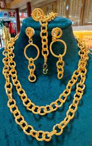 คอลเลกชันของผู้ผลิตอินเดีย2024ชุดเครื่องประดับแฟชั่นวินเทจ24K ทองทองแดงรวมถึงสร้อยคอเข็มกลัดที่ออกแบบโดยสหรัฐอเมริกา - Product Image 3