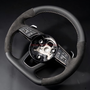 Volant à quatre boutons en cuir de fibre de carbone à demi-rayons personnalisé de Style spécial pour <span class=keywords><strong>Audi</strong></span> A3/A4L/A5/A6L/A7/Q2/Q3/<span class=keywords><strong>Q5</strong></span>/S4/S5/S7 - Product Image 5