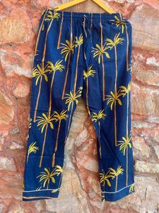 Conjunto de pijama de algodón ultrasuave para mujer, vestido de noche de bloque Floral, tela tejida de lujo, Camisa lisa, pantalones, combinación de ropa de dormir informal - Product Image 4