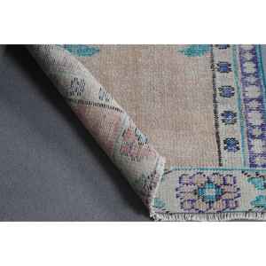 Alfombra de 2.4x4.7 pies, Alfombra Turca Vintage, Alfombra de Lana Azul - Product Image 4