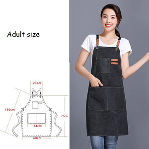 Tablier de cuisine à bretelles réglables faites à la main avec poches - Product Image 4