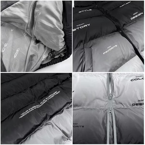 Veste matelassée d'hiver pour homme sur mesure, toile en polyester, coupe-vent, respirante, col montant, logo frontal, meilleur prix en ligne - Product Image 6