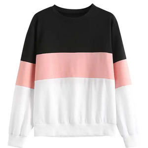 Vente directe d'usine col rond femmes sweats hiver chaud épais polaire multi-panneau sweat-shirt pour les femmes - Product Image 1