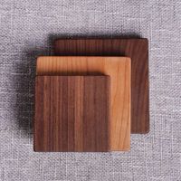 NOORBABA Ensemble de sous-verres de mariage en bois de cerisier et de noyer poli, style nautique, couleur personnalisée, best-seller