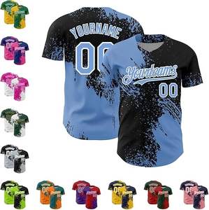 Camisetas de béisbol personalizadas para fanáticos de equipos deportivos y ligas Ajuste transpirable cómodo con nombres y números personalizados - Product Image 3