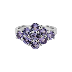 Shah Gems Women's Natural Tanzanite Ring in 925 Sterling Silver Fine Brooches - Product Image 2