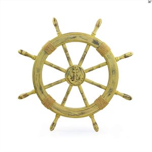 Gran Cubo de MDF Premium madera náutica hecha a mano rueda de barco fabricante piratas decoración de pared regalo pulgadas - Product Image 5