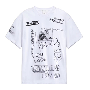 เสื้อยืดโอเวอร์ไซส์ผู้ชาย OEM ผ้าฝ้าย 100% พิมพ์ลายซิลค์สกรีน ระบายอากาศได้ดีและกันยับ - Product Image 1