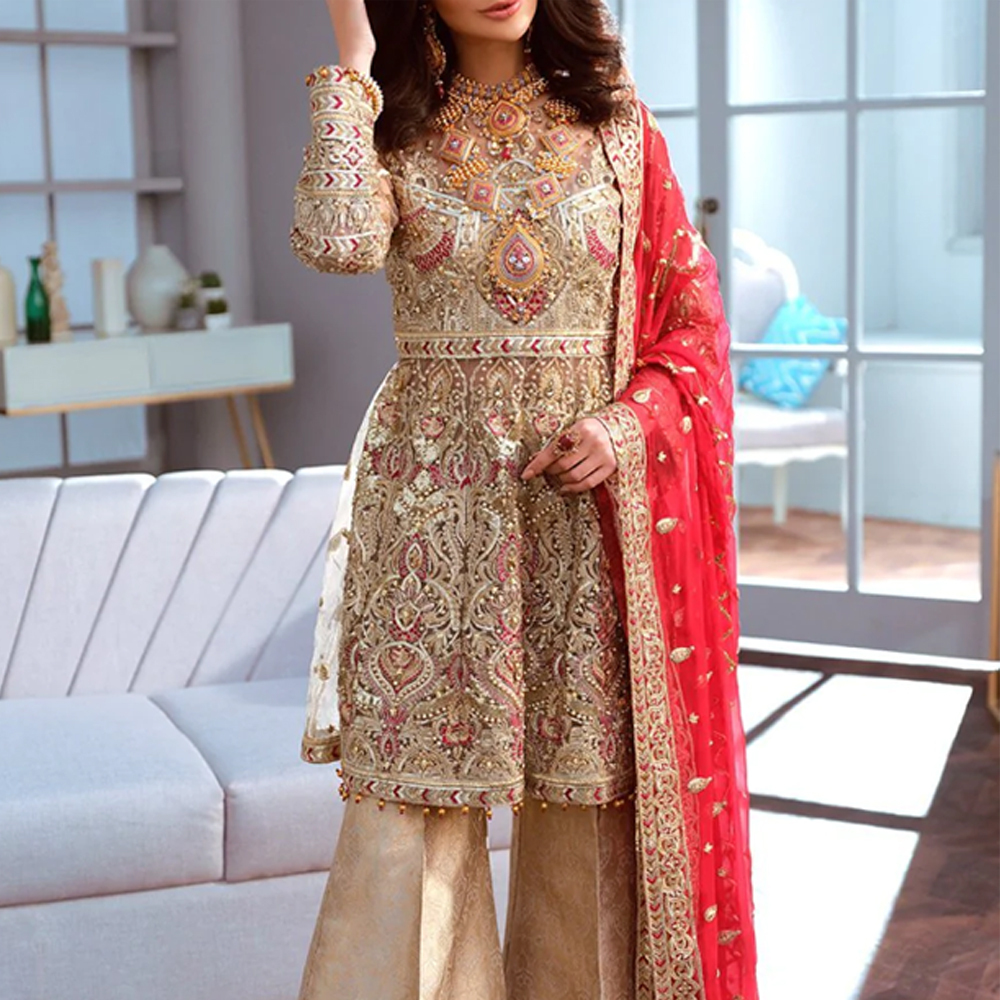 Abito Da Sposa Designer Pakistano Indiano Salwar Kameez Donna Abito Da Sposa Designer Pakistano Indiano Salwar Kameez Donna