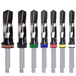 Kit de brocas de trépano dental, titanio azul, 8 Uds., soporte de fresa para cirugía quirúrgica de implantes, fresas de trépano CE | Kit de odontología - Product Image 4