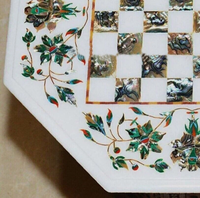 Boîte de rangement en marbre 100% pour jeu d'échecs |   Jeu d'échecs artisanal noir et blanc |   Jeu de stratégie classique pour adultes Angel Animal