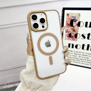 Coque magnétique transparente pour iPhone 16 Pro Max, fine, anti-jaunissement, protection en TPU et PC, couleur sable du désert - Product Image 3