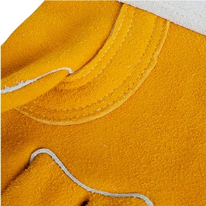 ถุงมืองานเชื่อมหนังวัวสีน้ำตาลสะท้อนแสงลายแกะถุงมือก่อสร้างถุงมือป้องกันส่วนบุคคล - Product Image 4