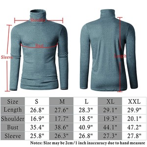 Latest Design <b>Men's</b> Slim Fit Soft Turtleneck Long Sleeve Pullover Lightweight T-Shirt for <b>Men</b> - Product Image 6