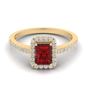 REYES vente directe d'usine 14K or jaune diamant mariage bijoux fins de luxe rubis pierres précieuses bagues de fiançailles pour les femmes - Product Image 1