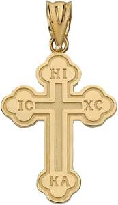 สร้อยคอจี้ไม้กางเขนแบบออร์โธดอกซ์จี้ไม้กางเขนสีทองแบบเรียบง่ายทันสมัยทำด้วยมือคุณภาพสูงราคาถูก - Product Image 6