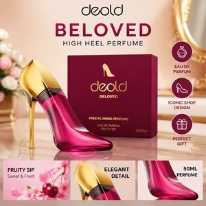 Deold <span class=keywords><strong>Beloved</strong></span> Pink Transparent High Heel Perfume Eau de <span class=keywords><strong>Parfum</strong></span> Frutal Dulce 50ml Caja de Regalo - Product Image 2
