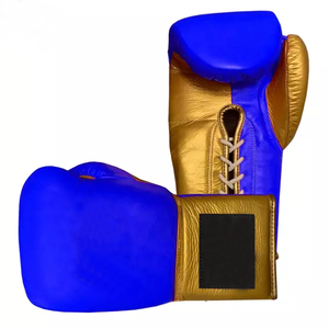 Guantes de boxeo de cuero PU con impresión de logotipo personalizado de alta calidad, guantes de encaje al por mayor para la práctica de artes marciales - Product Image 1