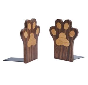 Sujetalibros de pata Sujetalibros antideslizante para estantes Sujetalibros de alta resistencia Soporte de libros para libros/CDs1 par - Product Image 1