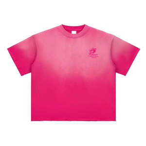 Camiseta de Alta Calidad con Efecto Desgastado, Talla Grande, Algodón Grueso, Estilo Urbano, para Uso Diario, en Venta - Product Image 1
