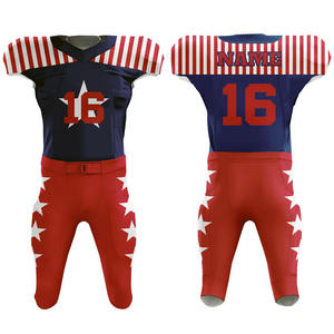 Ensemble de compression pour clubs de jeunes américains avec logo personnalisé Uniformes de football américain Maillots de sublimation Tissu polyester à séchage rapide - Product Image 2