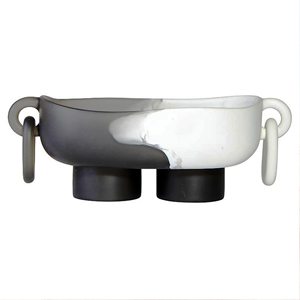 Bol de service en résine orange fait à la main, design dégradé, finition polie, écologique, d'origine indienne, prêt pour les fêtes, passe au lave-vaisselle, moderne - Product Image 4