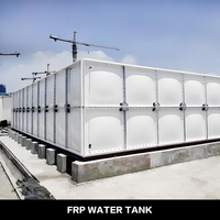 Réservoir d'eau modulaire enterré en PRV/GRP, panneaux boulonnés en fibre de verre, structure anti-fuite