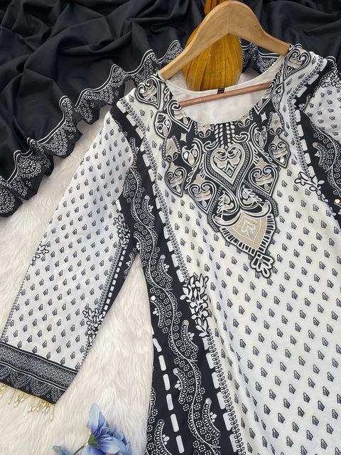 shalwar kameez black and white dress designs in pakistan Black - Viscose - Salwar Kameez: Buy Designer Indian Suits for Women Online