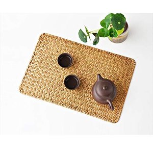 Trendy Hand-Woven Rectangular Rattan <b>Placemats</b> OEM Customized Cane & Rattan Products Manufacturer From India - Product Image 1