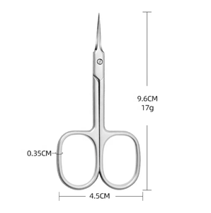 Outil de beauté personnalisé professionnel ciseaux de manucure pince à cuticules incurvée en céramique pour l'élimination des peaux mortes soin des ongles en acier inoxydable - Product Image 5