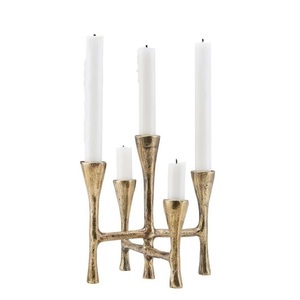 Soporte cónico de metal dorado minimalista para casas contemporáneas que ofrece un diseño elegante con calidad duradera y duradera - Product Image 5