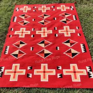 Manta Marroquí Hecha a Mano, Auténtica, Artesanal, Diseño Tribal, Suave, Tejida, Decoración para el Hogar, Regalo - Product Image 1