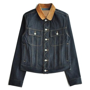 Veste en jean personnalisable pour femme avec bordure en fourrure et look vieilli Vêtements d'hiver en coton raffinés à l'état brut - Product Image 2