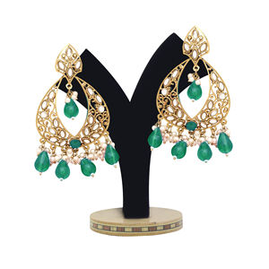 Pendiente Kundan tradicional, chapado en Mehendi, pendiente colgante, colgante Kundan para mujeres y niñas, pendiente de fiesta, regalo para ella - Product Image 1