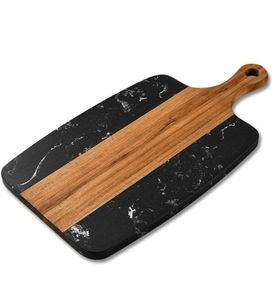 Bandeja de resina ecológica con mango de metal, bandeja de servicio de epoxi hecha a mano para cocina, hogar, restaurante, Hotel, bandejas de servicio decorativas - Product Image 4