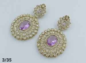 Último diseñador indio al por mayor joyería de jhumka Kundan pendientes nuevas colecciones para mujer elegante colección de pendientes 2024 - Product Image 4