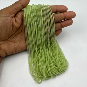 ลูกปัดควอตซ์ผลึกสีเขียวธรรมชาติพลอยเจียระไนขนาดเล็กสำหรับการตั้งค่าเครื่องประดับคริสตัลเรกิ - Product Image 3