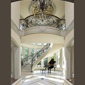 Grand <span class=keywords><strong>escalier</strong></span> en fer forgé à double hélice comme point focal pour les maisons et les propriétés de luxe - Product Image 6