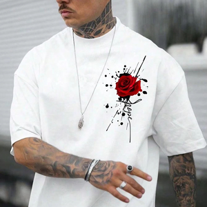 Camisetas de algodón de gran tamaño para mujeres y hombres Estilo Hiphop de lujo con logotipo impreso en serigrafía de lujo Venta al por mayor - Product Image 1