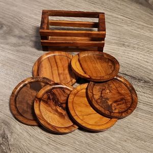 Sous-verres carrés en bois contemporains, écologiques et durables, parfaits pour une vie écoresponsable et de magnifiques accessoires pour la maison - Product Image 3